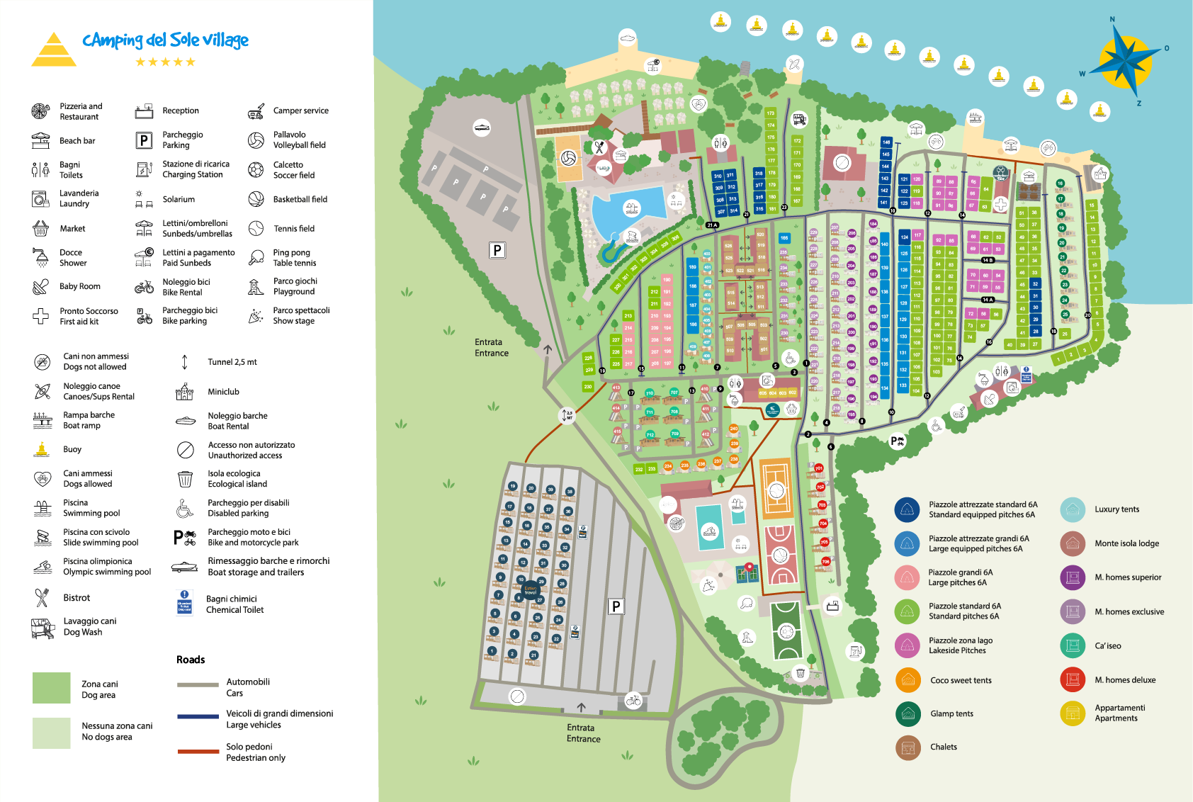 Mappa Camping del Sole Village